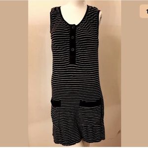 Rag & bone striped button tunic jersey tee dress 0